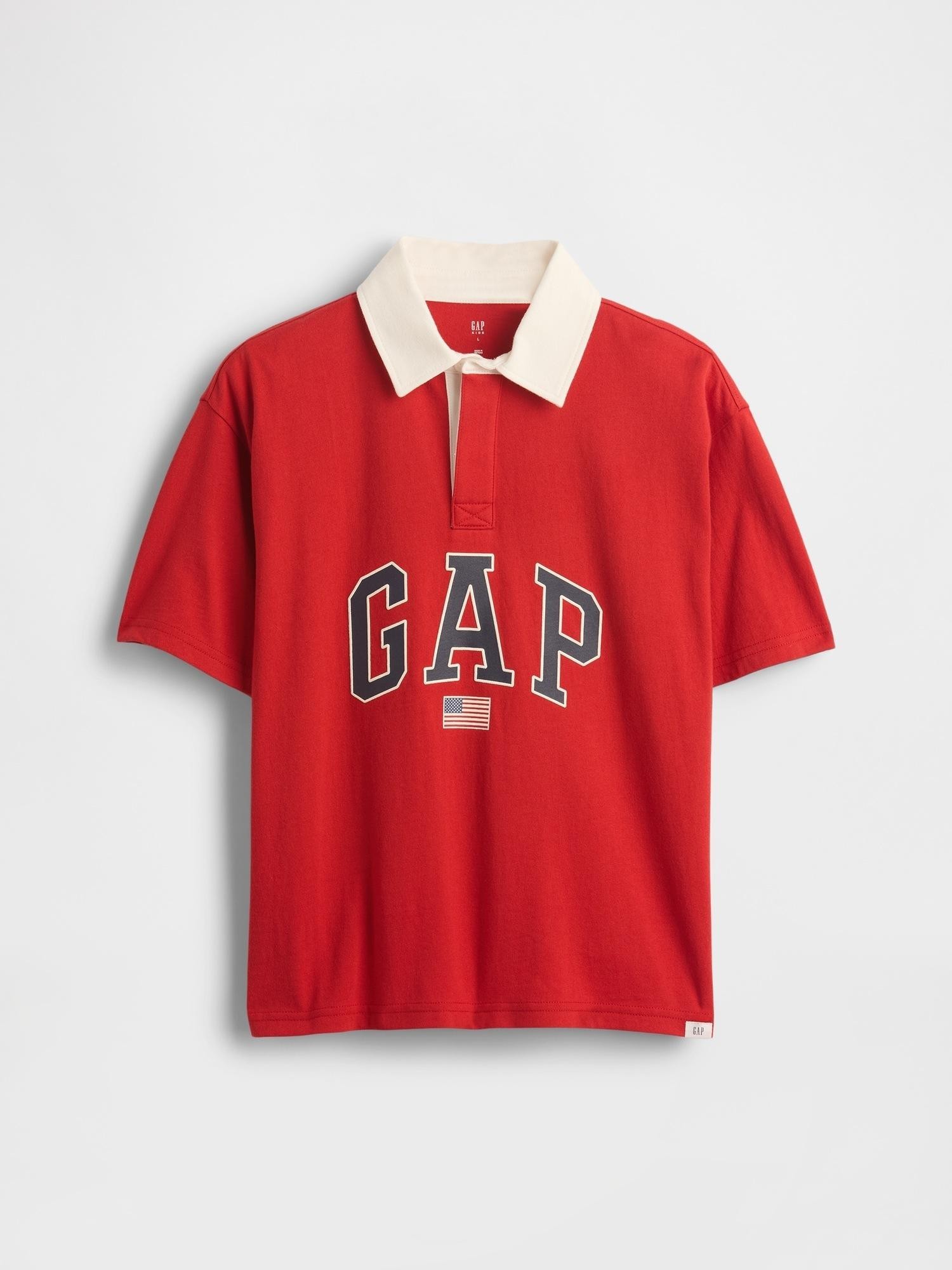 GAP Kids Gap Logo Polo Shirt Poster Red 