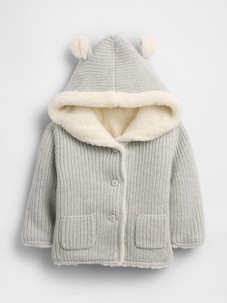 Baby Sherpa-Lined Cardigan