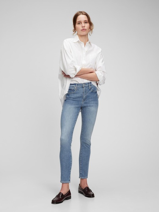 Slika za Ženske skinny jeans hlače z visokim pasom od Gap