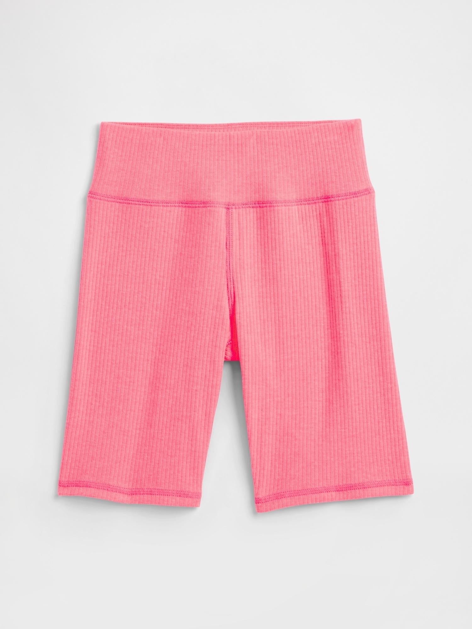 GAP Kids Ribbed Bike Shorts Sassy Pink 