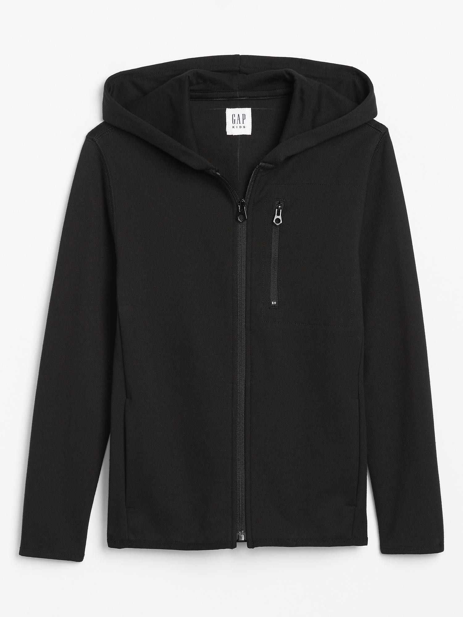 GAP GapFit jopa s kapuco za dečke Črna - True Black 