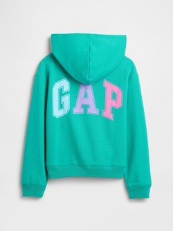 GAP Kids Relaxed Gap Logo Hoodie Green Mirage 2
