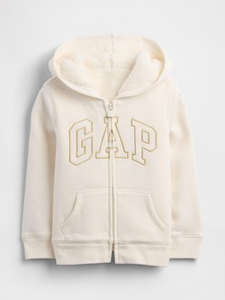 Gap logo podložena jopa s kapuco za malčice