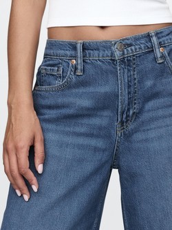 GAP Ženske baggy jeans hlače Modra - Medium Indigo 8