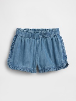 Baby & Toddler Denim Ruffle Pull-On Shorts