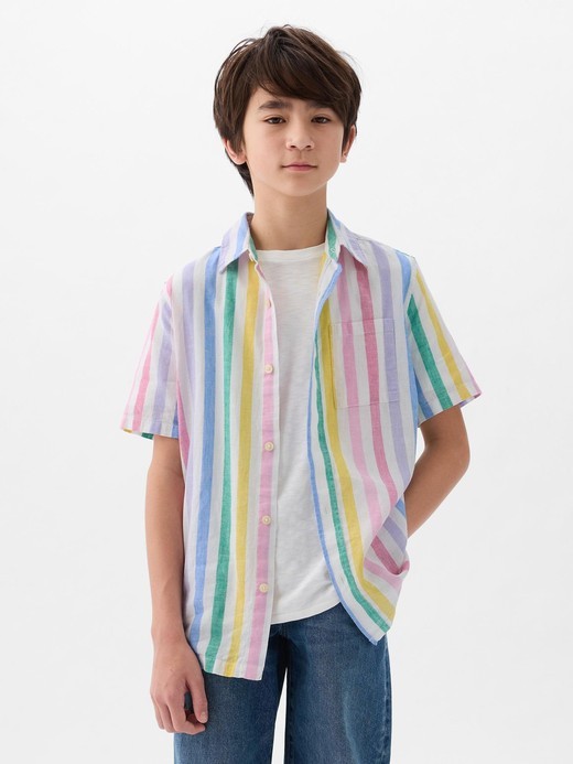 Image for Kids Linen-Cotton Shirt from Gap