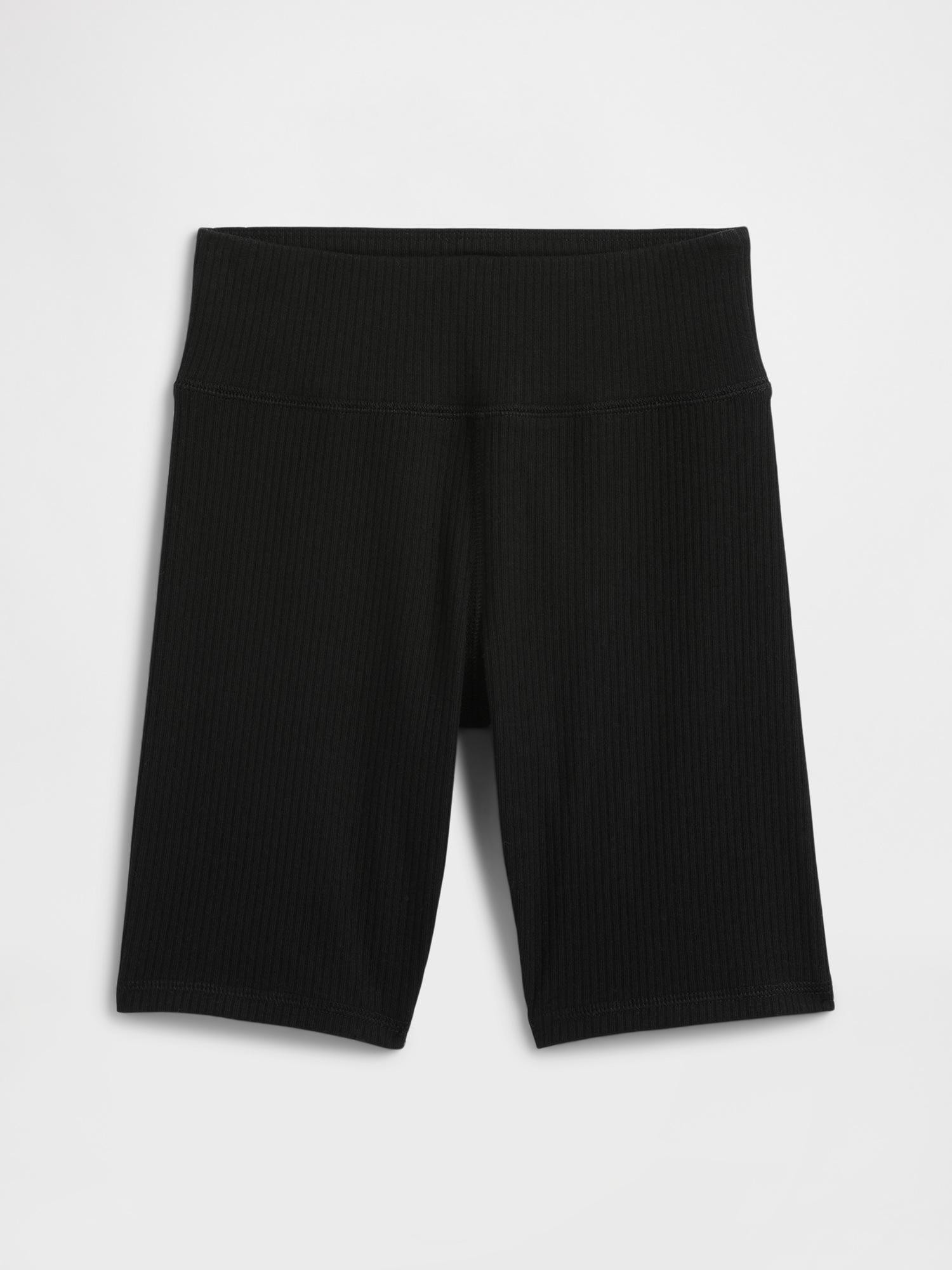 GAP Kids Ribbed Bike Shorts True Black 
