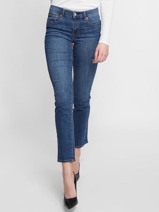 Image for Mid Rise Classic Straight Jeans from Gap