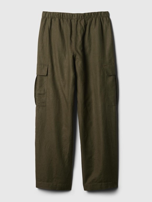 GAP Linen Cotton Pull On Cargo Pants Gap