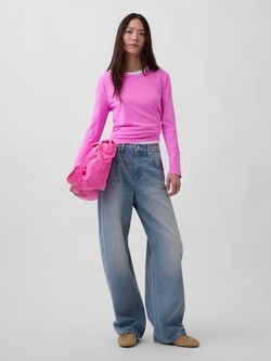 Ženska majica z dolgimi rokavi iz organskega bombaža