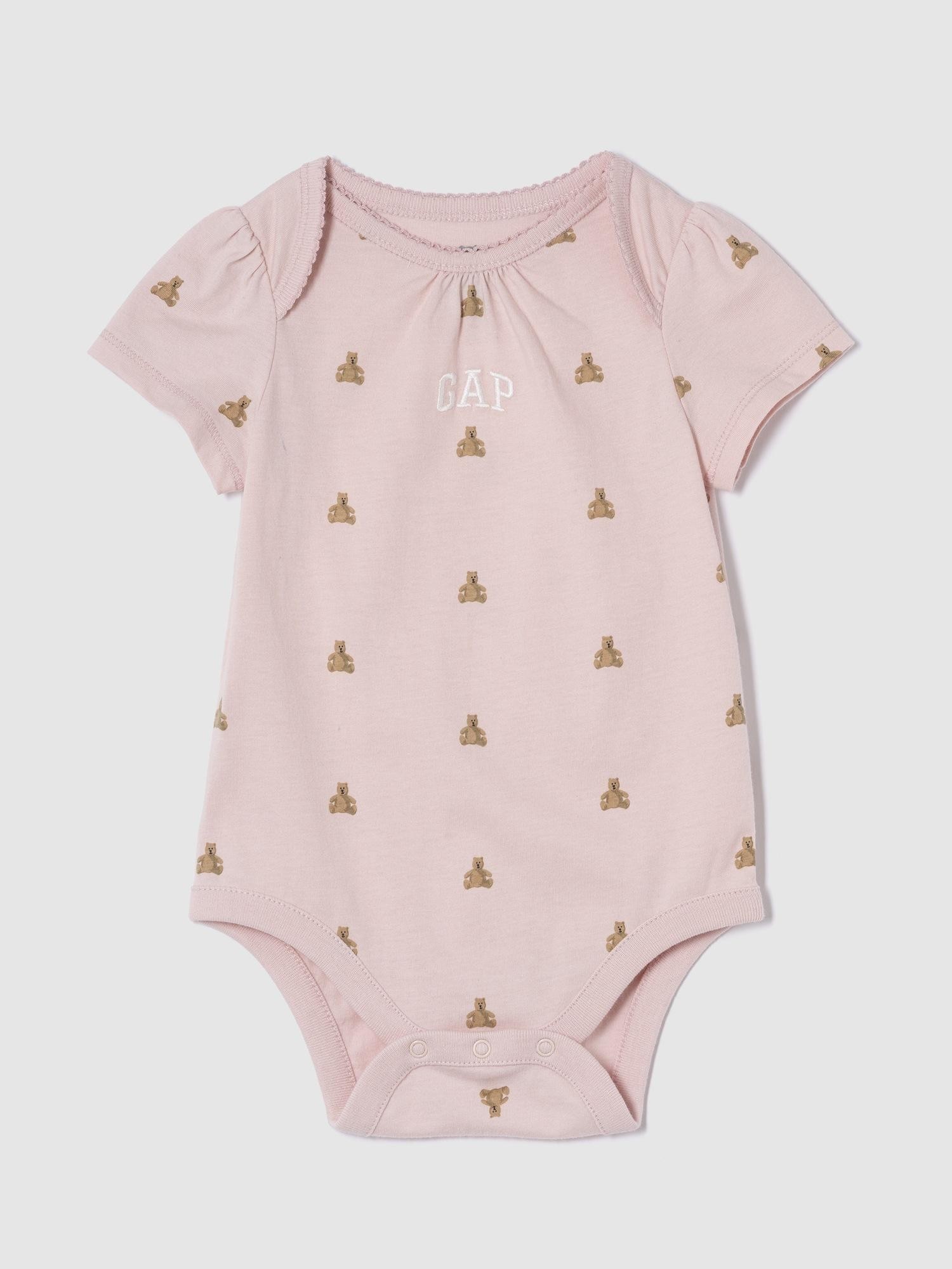 GAP Gap logo bodi za dojenčice Roza - Misty Rose 
