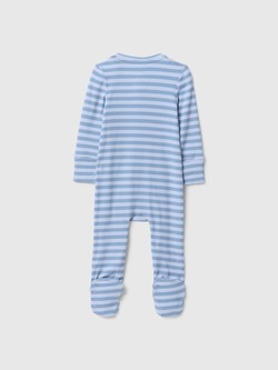 GAP Pajac za novorojenčke Modra - Blue Stripe 2