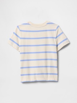 GAP Majica s kratkimi rokavi za malčke Modra - Blue Stripe 2