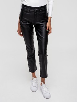 High Rise Leatherette Vintage Slim Jeans