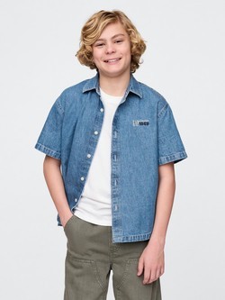 Kids Logo Denim Shirt