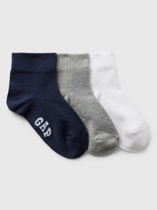 Image for Kids Gap Logo Quarter Crew Socks (3-Pack) from Gap