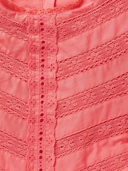 GAP Kids Lace Tiered Ruffle Dress Fresh Coral 4
