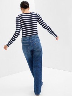 GAP Boatneck Stripe T-Shirt Navy White Stripe 2