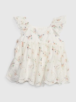 Baby Floral Eyelet Top