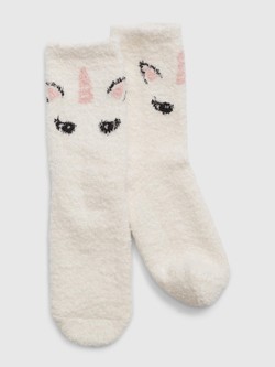 Kids Recycled Fuzzy Crew Socks