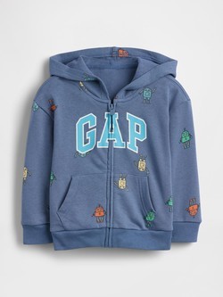 Gap Logo relaxed fit pulover s kapuco za malčke