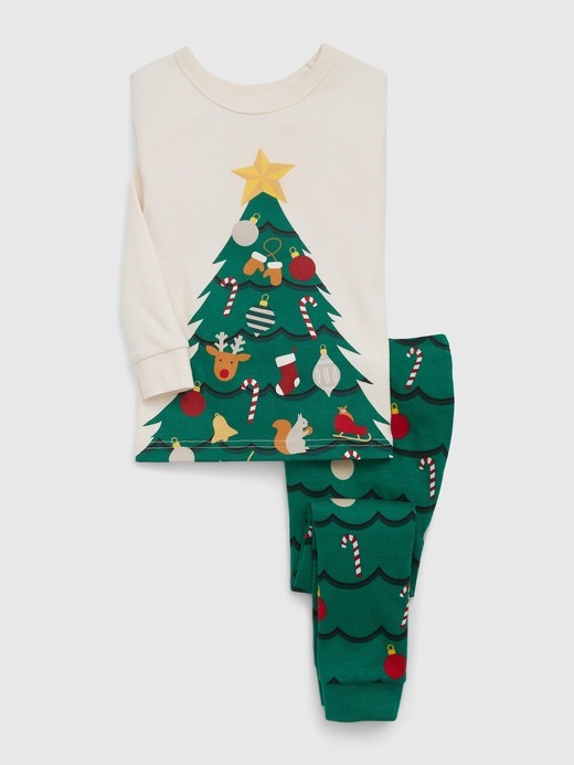 Image for babyGap 100% Organic Cotton Holiday PJ Set from Gap