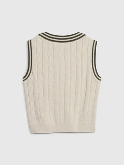 GAP Toddler Sweater Vest Light Cream Beige 2