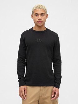 Gap Logo Waffle-Knit Crewneck T-Shirt
