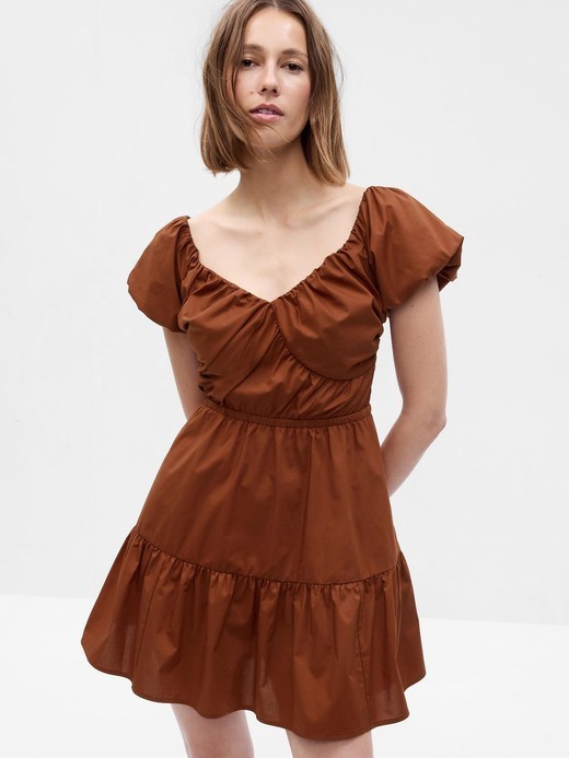 Image for Corset Tiered Mini Dress from Gap