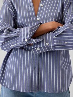 GAP Organic Cotton Big Shirt Blue Stripe 4