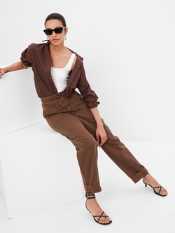 Pull-On Tapered Utility Pants with Washwell