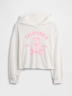 Relaxed fit pulover s kapuco za deklice