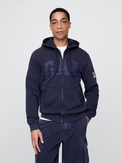 VintageSoft Gap Logo Zip Hoodie