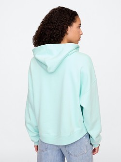 GAP Relaxed Gap Mini-Logo Cropped Hoodie Surf Spray 2