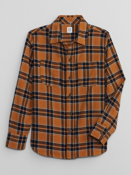 Gap boys flannel shirt deals