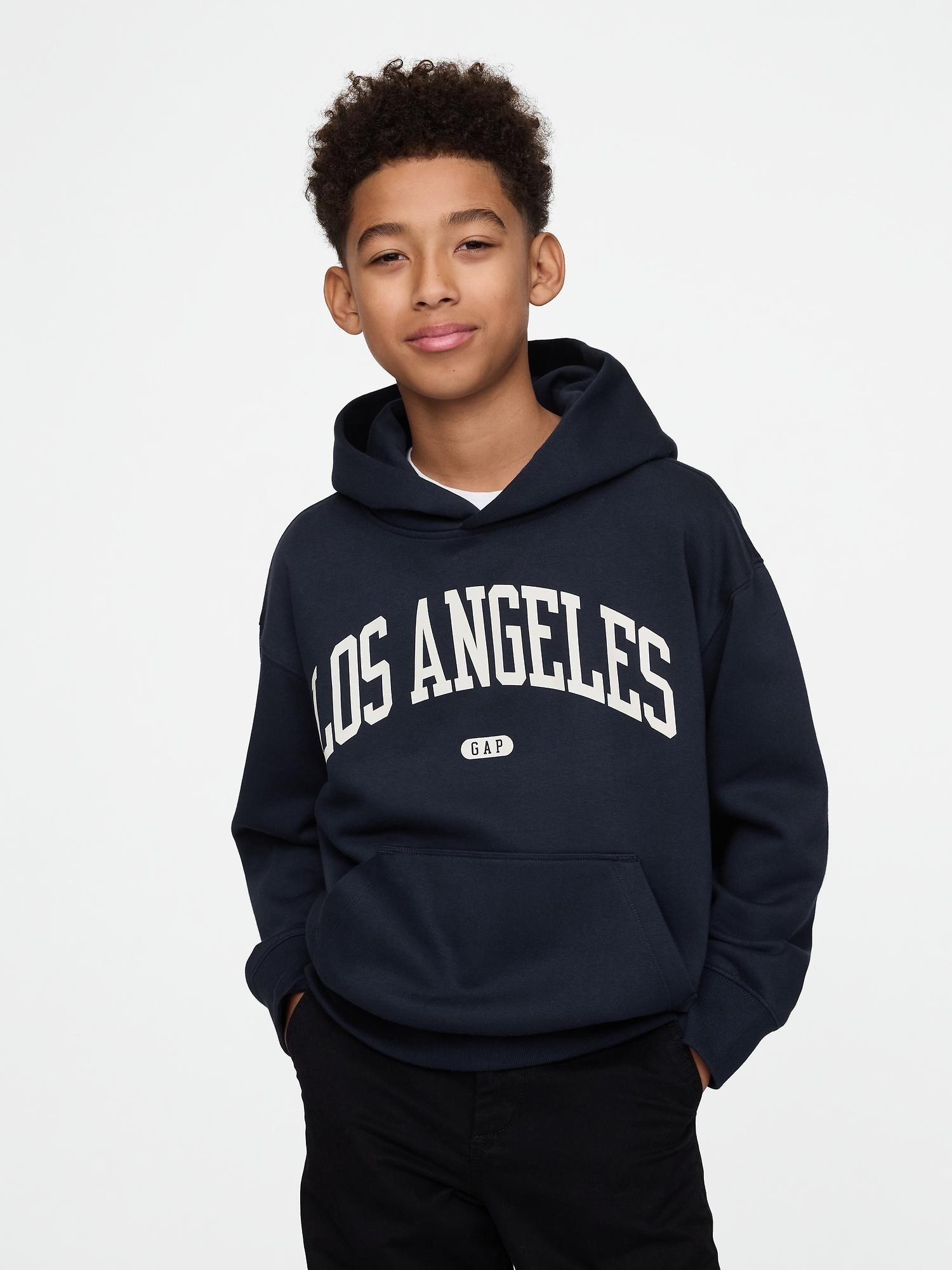 GAP Unisex pulover s kapuco za otroke Modra - Blue 
