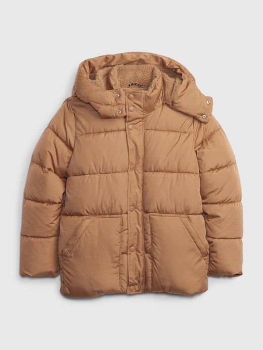 Image for Kids Sherpa-Lined Puffer Jacket from Gap