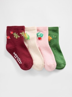 Baby & Toddler Quarter Crew Socks (4-Pack)