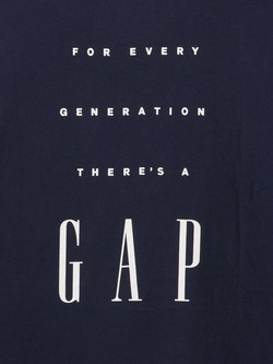 GAP Heavyweight Logo T-Shirt Navy Uniform 4