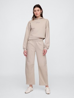 Gap logo ženski crop pulover s kapuco