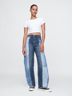 Ženske barrel denim hlače
