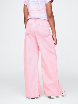GAP UltraSoft baggy jeans hlače za deklice Roza - Parisian Pink 4
