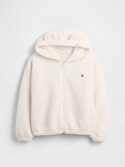 Kosmatena jopa s kapuco za deklice