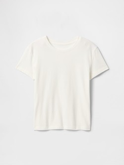 GAP Relaxed majica s kratkimi rokavi za deklice Bela - New Off White 3