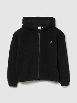 Kosmatena jopa s kapuco za deklice