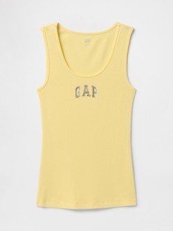GAP Gap logo ženska majica brez rokavov Rumena - Pale Banana 12-0824Tcx 5