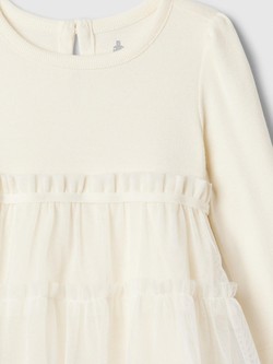 GAP Baby Tulle Bodysuit Ivory Frost 3