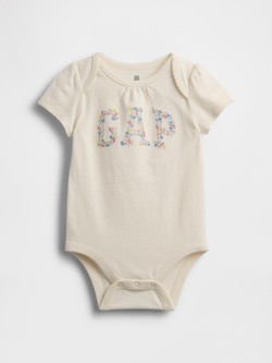 Baby Organic Cotton Floral Logo Bodysuit