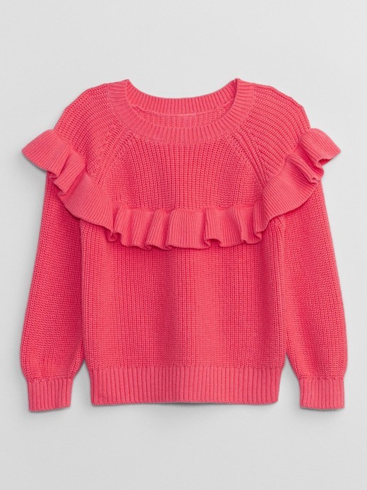 Image for babyGap Ruffle Shaker-Stitch Sweater from Gap