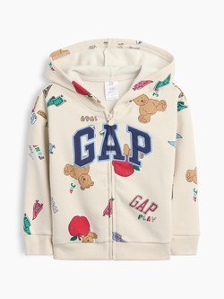babyGap Relaxed Print Logo Zip Hoodie
